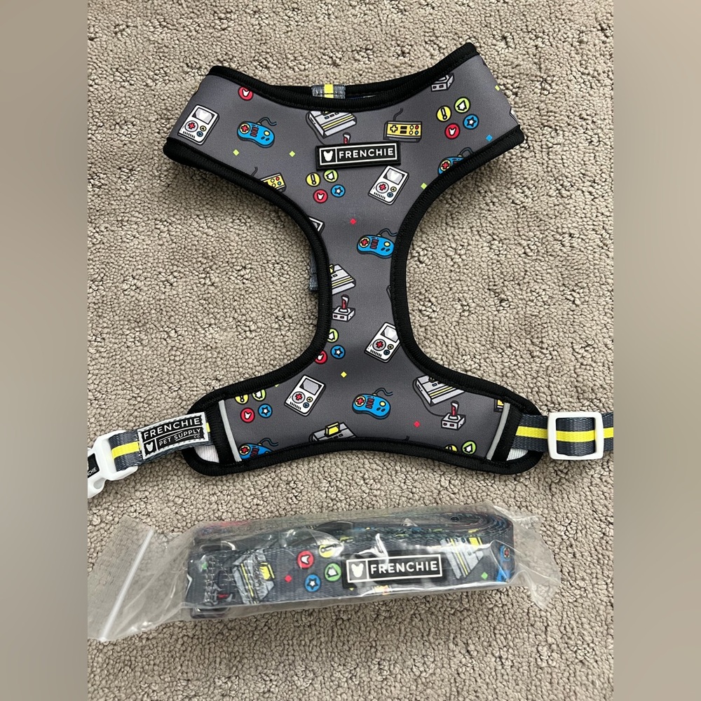Frenchie Bulldog Gamer harness & leash set